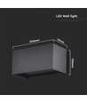 24W LED utendørs vegglampe - IP65, sort, 2720lm, opp/ned lys, 4000K, rektangulær