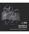 24W LED buiten wandlamp - IP65, zwart, 2720lm, up/down licht, 4000K, rechthoekig