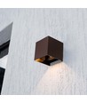 Applique murale solaire LED 9W - IP65, CCT, 3 couleurs de lumière, capteur PIR, boîtier couleur corten