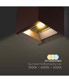 Applique murale solaire LED 9W - IP65, CCT, 3 couleurs de lumière, capteur PIR, boîtier corten