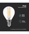 E14 4W LED filament pære - P45, klar, varm hvit, 400lm