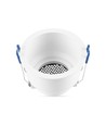 Spot encastrable GU10 - Rond, blanc, aluminium, honeycomb, anti-éblouissement, IP20, Trou : Ø8 cm, Dim : Ø9 cm