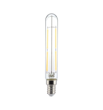 E14 4W LED pære - T20, kultråd, klart glas