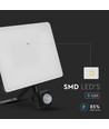 50W LED projektør med sensor - 120lm/W, IP65, PIR sensor, udendørs