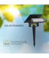 0,9W Solara Mini Lampe de jardin 2-en-1 - Noir, IP65, blanc chaud, applique et piquet, solaire