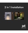 0,9W Solara Mini 2-in-1 tuinlamp - Zwart, IP65, warm wit, wandlamp en grondspies, zonne-energie