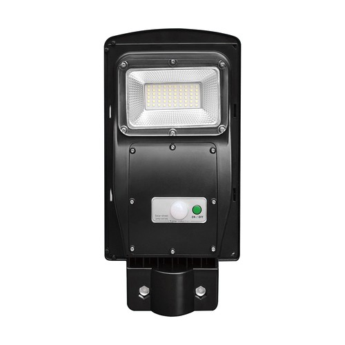 Solcells-gatulykta 6W med sensor - Fjärrkontroll, svart, 800lm, IP65