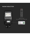 Solar straatlantaarn 6W met sensor - Afstandsbediening, zwart, 800lm, IP65