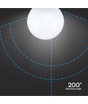 E27 22W LED globepære - Ø12 cm, G120, matt