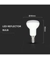 Ampoule LED E14 4,8W R50 - 470lm, Samsung LED chip, remplace 40W