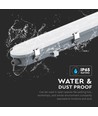 Réglette LED 120cm 36W étanche avec éclairage de secours - IP65, 4320lm, 6500K, incl. batterie, 120cm longueur