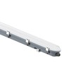 120cm 36W vanntett komplett LED armatur med sensor - 120lm/W, IP65, melkehvit cover, rustfrie clips