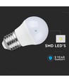 6,5W E27 LED lamp - G45, kunststof, 4000K, 230V
