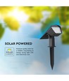 1,3W LED solcelle havespot med spyd - CCT justerbar, IP65, solar havelampe