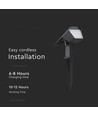 1,3W LED solcelle hagespot med spyd - CCT justerbar, IP65, solar hagelampe