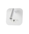 8W LED sängvägglampa med USB/PD laddning - CREE chip, 3000K, vit, inkl. ljuskälla