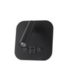 8W LED senge-væglampe med USB opladning - Sort, 3000K, CREE chip, USB-A og USB-C
