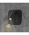 Applique de lit LED 8W avec chargement USB - Noir, 3000K, puce CREE, USB-A et USB-C