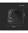 8W LED senge-vegglampe med USB-lading - Sort, 3000K, CREE chip, USB-A og USB-C