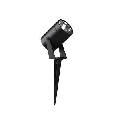 10W LED havespot med spyd - IP65, sort aluminium, 40° lysvinkel, 880lm