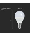 E14 6,5W LED kogellamp - P45