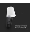 Lampe de chevet LED 2W / applique murale avec charge USB - Noir, 3000K, CREE chip, IP20, design moderne