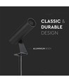 24V LED tuinspot met prikpen - 2W, IP65, zwart, rond, buiten, aluminium