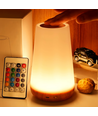 Lampe de table/de chevet LED RGBW rechargeable - Blanc, tactile dimmable, IP20 intérieur