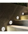3W Ø15cm LED step light - CCT, IP65, svart, rund, aluminium