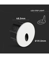 3W Ø15cm LED step light - CCT, IP65, noir, rond, aluminium