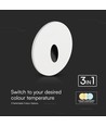 3W Ø15cm LED step light - CCT, IP65, noir, rond, aluminium
