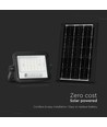 Projecteur LED Solaire 50W - 700lm, CCT 2000K-8000K, indicateur de batterie, noir, extérieur