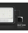 VT-104W LED projektør 100W - med solcellepanel, CCT: 7in1, sort hus, batteriindikator, IP65