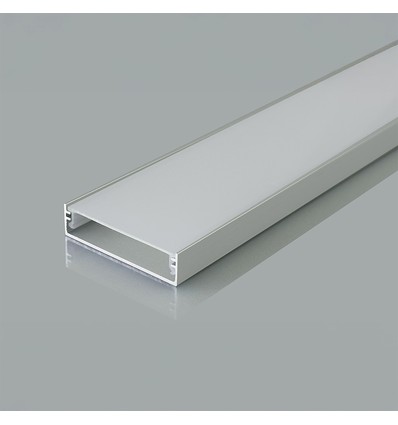 2m aluminium profiel montageset - Inclusief afdekking, 40x10mm