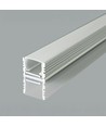 2m vloerprofiel voor LED strips - 17x14mm, incl. cover, opbouw