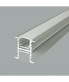 Profilé encastrable de 2m pour sol en aluminium - Avec cover, pour rubans LED jusqu