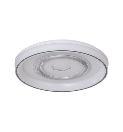 Plafonnier VT-7748 485x70mm 48W LED - décoratif, 3-en-1, blanc, avec télécommande IR