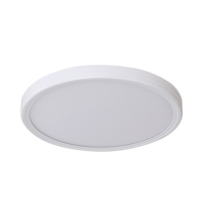 Plafonnier LED 36W avec télécommande - Ø39cm, CCT 3-en-1, bord blanc/noir, source lumineuse incluse