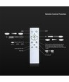 Plafonnier LED 36W avec télécommande - Ø39cm, CCT 3-en-1, bord blanc/noir, source lumineuse incluse