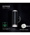 Applique murale GU10 avec éclairage haut/bas - IP44 extérieur, double tête, sans source lumineuse