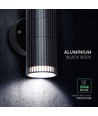 GU10 væglampe med op/ned lys - IP44 udendørs, dobbelt hoved, uden lyskilde