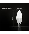 E14 6,5W LED-kaarslamp - Cree LED Chip, 6 jaar garantie, C37