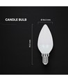 E14 4W LED kertepære - C37, 320lm, 300° lysspredning
