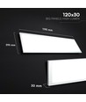 120x30 - 40W LED panel, 110lm/W - 4000K, hvit kant, innfelling/påbygging