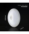 12W LED sensorlampe - IP20 innendørs, Cree chip, PIR sensor, inkl. lyskilde