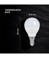 Ampoule LED E14 6,5W - P45, Samsung LED chip, 600lm, 180°