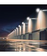 100W LED breedstraler - 135lm/W, Samsung LED chip, IP65, zwart, buiten