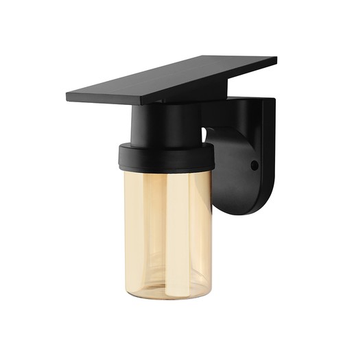 Applique murale LED solaire 0,9W Solara - IP54, noir, 120lm, 3-en-1 CCT, télécommande incl.