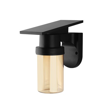 Applique murale LED solaire 0,9W Solara - IP54, noir, 120lm, 3-en-1 CCT, télécommande incl.