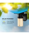 0,9W Solara LED vägglampa med solcell - IP54, svart, 120lm, 3-i-1 CCT, inkl. fjärrkontroll